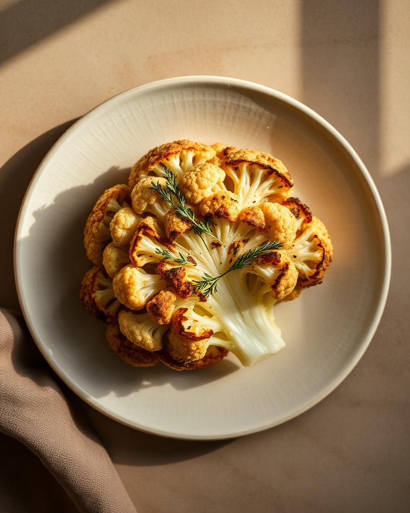 Chou-Fleur Rôti au Thym — recette végétarienne à base de chou-fleur, 5 ingrédients