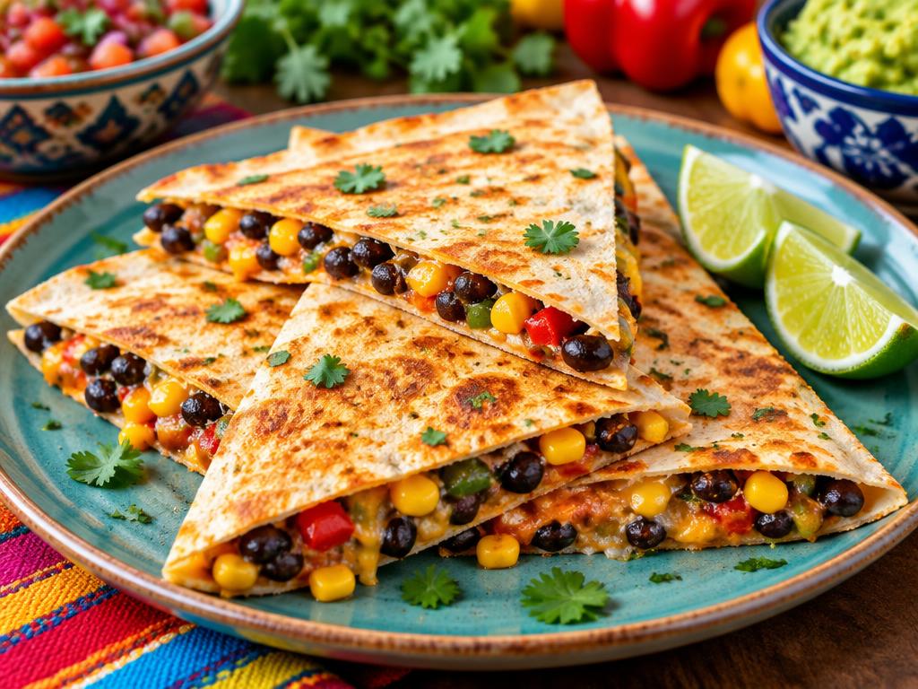 Quesadillas Haricots Noirs & Maïs — recette végétarienne à base de haricots noirs, 6 ingrédients