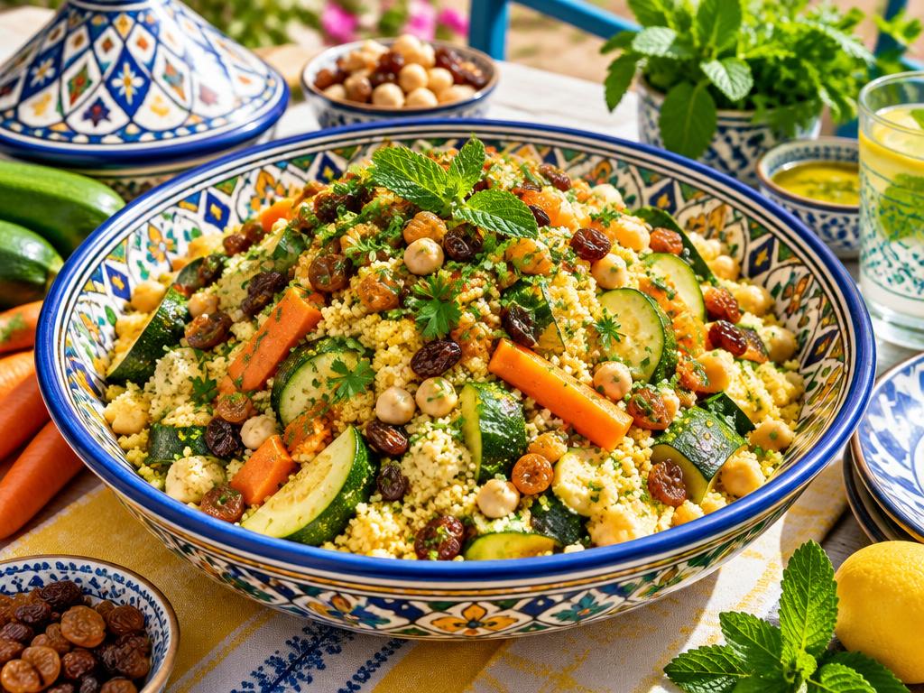 Couscous aux Légumes d'Été — recette végétarienne à base de courgette, 7 ingrédients
