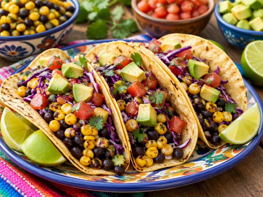 Tacos Maïs & Haricots Noirs — recette végétarienne à base de maïs, 7 ingrédients