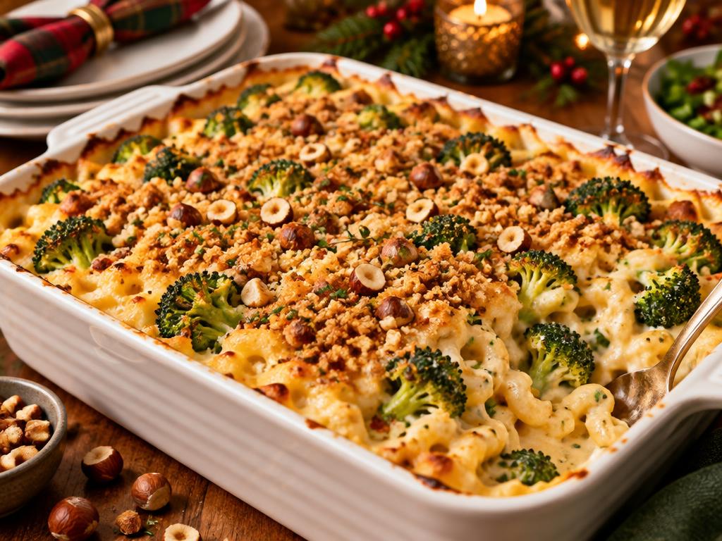 Gratin de Pâtes au Brocoli Façon Fêtes — recette végétarienne à base de brocoli, 6 ingrédients