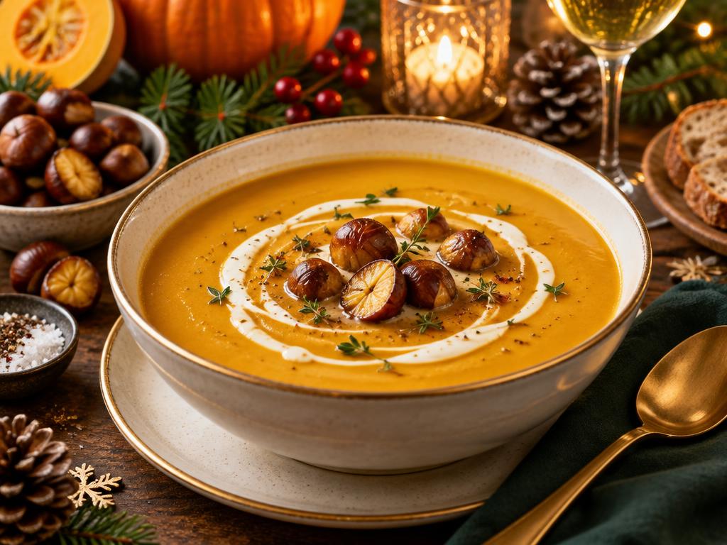 Velouté de Potiron & Châtaigne — recette végétarienne à base de potiron, 6 ingrédients