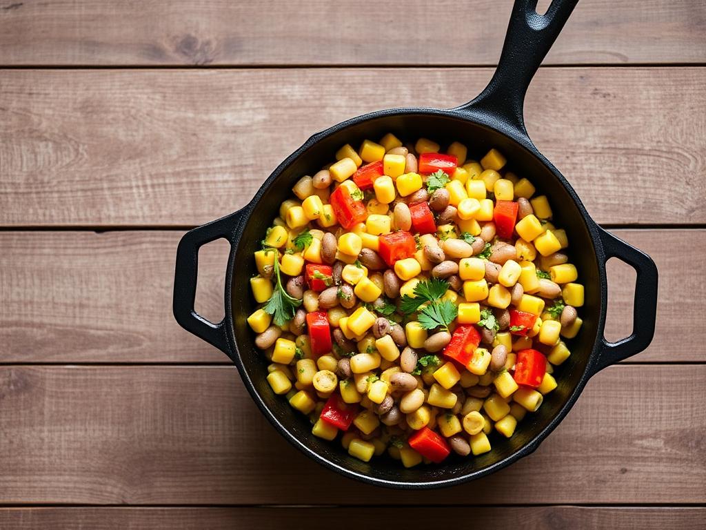 Succotash aux haricots de Lima et maïs