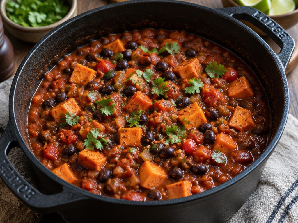 Chili sin Carne à la Patate Douce — recette végétarienne à base de patate douce, 6 ingrédients
