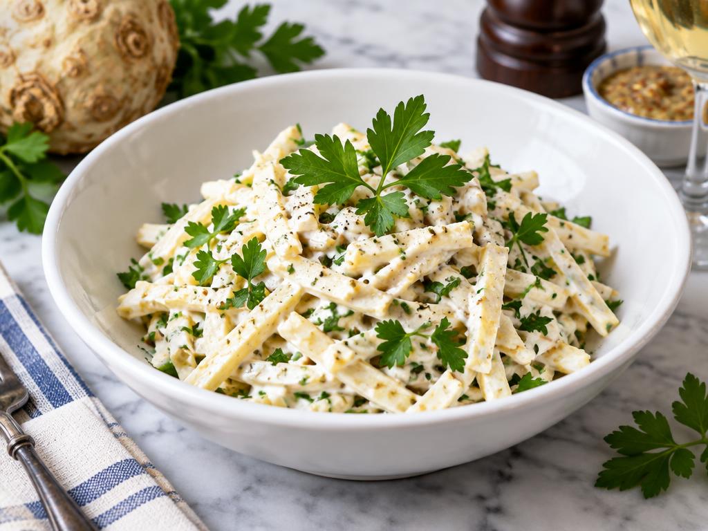 Céleri rave en rémoulade au yaourt — recette végétarienne à base de céleri rave, 6 ingrédients
